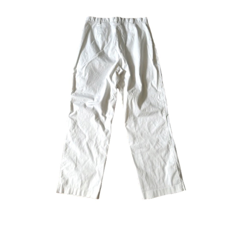 Lands' End White high waisted wide leg bare back jeans size 10 - Picture 4 of 7